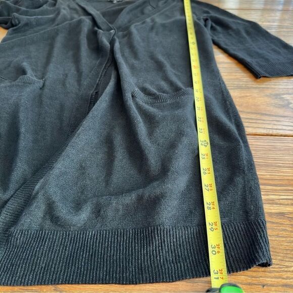 Lafayette 148 New‎ York 100% Linen One Button Cardigan Black Women’s Size M - Picture 5 of 7